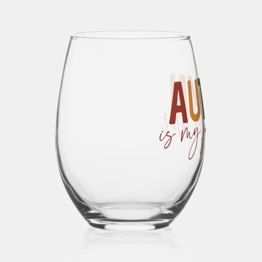 De herfst is mijn favoriete kleur wijnglas zonder voet (Rechts)