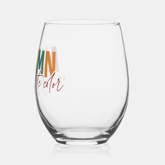 De herfst is mijn favoriete kleur wijnglas zonder voet (Links)