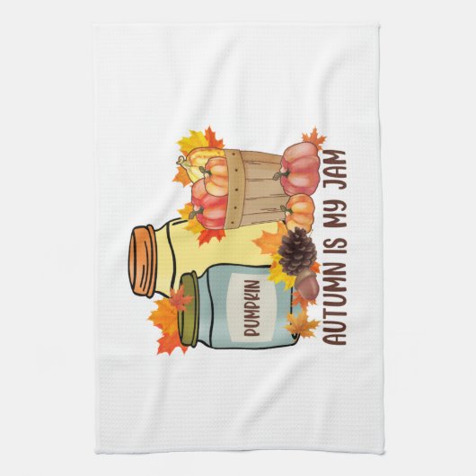 De herfst is mijn jam theedoek (Verticaal)