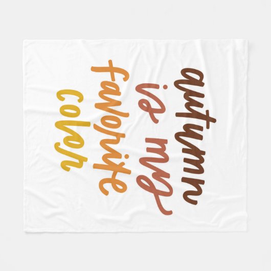 "De herfst is mijn lievelingskleur" Fleece Deken (Voorkant (Horizontaal))
