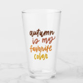 "De herfst is mijn lievelingskleur" Glas (Voorkant)