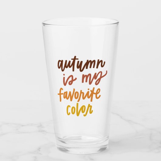 "De herfst is mijn lievelingskleur" Glas (Voorkant)