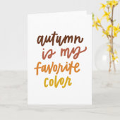 "De herfst is mijn lievelingskleur" Kaart (Gele Bloem)