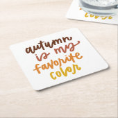 "De herfst is mijn lievelingskleur" Kartonnen Onderzetters (Schuin)