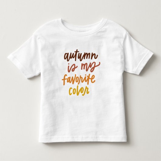 "De herfst is mijn lievelingskleur" Kinder Shirts (Voorkant)