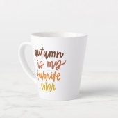 "De herfst is mijn lievelingskleur" Latte Mok (Linkerhoek)