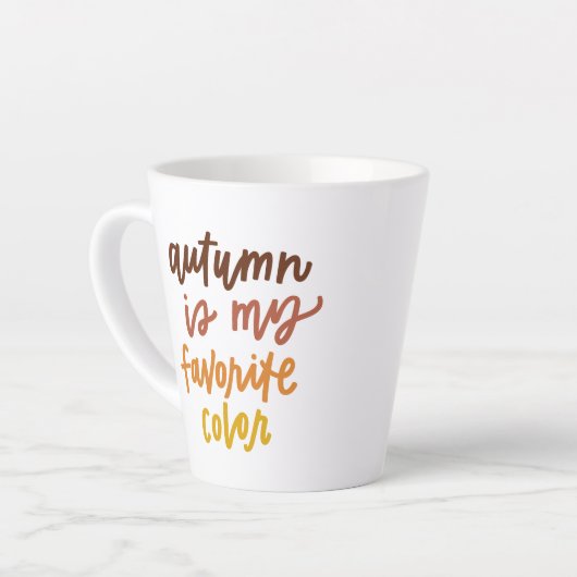 "De herfst is mijn lievelingskleur" Latte Mok (Linkerhoek)