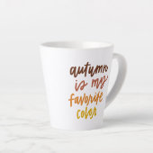 "De herfst is mijn lievelingskleur" Latte Mok (Rechterhoek)