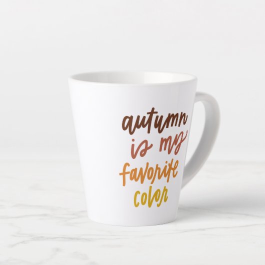 "De herfst is mijn lievelingskleur" Latte Mok (Rechterhoek)