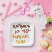 "De herfst is mijn lievelingskleur" Papieren Bordje (Feest)