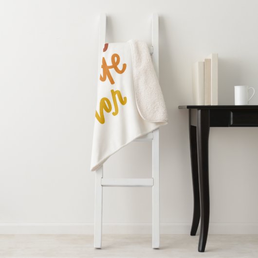 "De herfst is mijn lievelingskleur" Sherpa Deken (In situ)