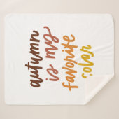 "De herfst is mijn lievelingskleur" Sherpa Deken (Voorkant (horizontaal))
