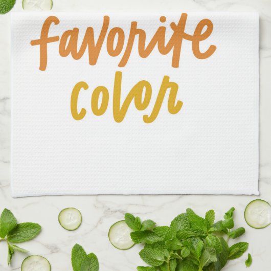 "De herfst is mijn lievelingskleur" Theedoek (Gevouwen)