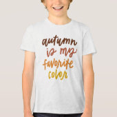 "De herfst is mijn lievelingskleur" Tri-Blend Shirt (Voorkant)