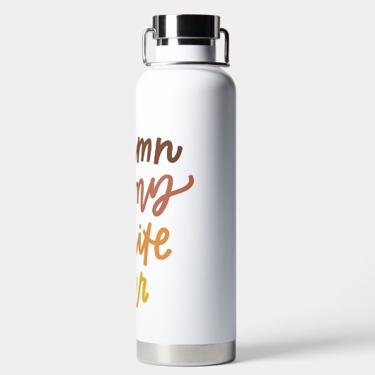 "De herfst is mijn lievelingskleur" Waterfles (Achterkant)