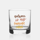"De herfst is mijn lievelingskleur" Whisky Glas (Voorkant)