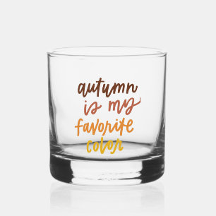 "De herfst is mijn lievelingskleur" Whisky Glas