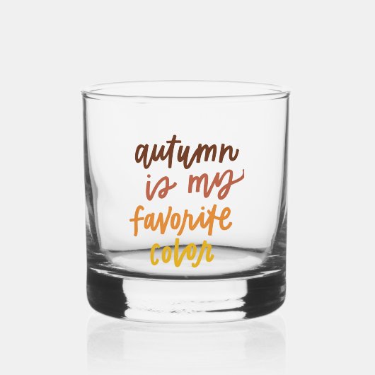 "De herfst is mijn lievelingskleur" Whisky Glas (Voorkant)