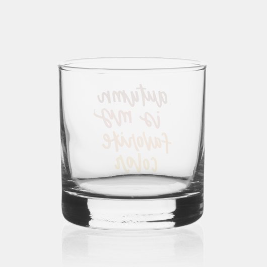 "De herfst is mijn lievelingskleur" Whisky Glas (Achterkant)