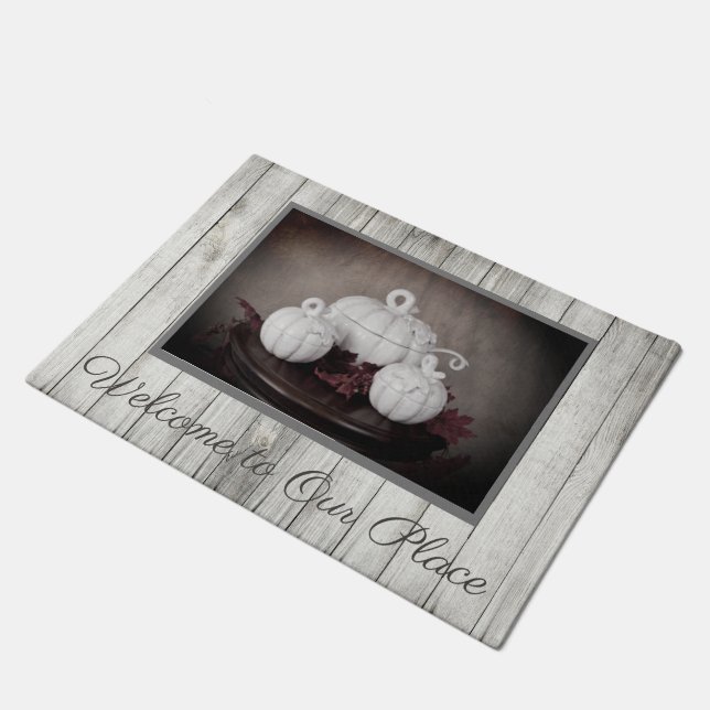 De herfst is prachtig Pumpkins Neutral Deurmat (Schuin)