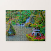 De herfst Japanse tuin Oregon. Legpuzzel (Horizontaal)
