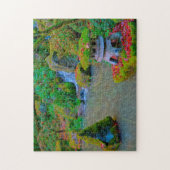 De herfst Japanse tuin Oregon. Legpuzzel (Verticaal)