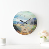 De herfst kleurt natuurlandschap grote klok (Huis)