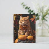 De herfst komt eraan feestdagenkaart (Staand voorkant)