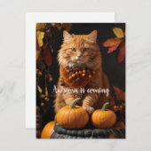 De herfst komt eraan feestdagenkaart (Voorkant / Achterkant)