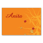 De herfst komt op zonsondergang kaart (Achterkant)