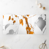 De herfst laat 2 drieluik wenskaart (Binnen)