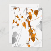 De herfst laat 2 feestdagenkaart (Voorkant / Achterkant)