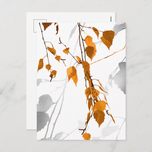 De herfst laat 2 feestdagenkaart (Voorkant / Achterkant)