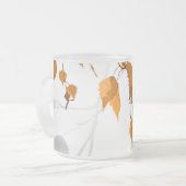 De herfst laat 2 matglas koffiemok (Voorkant links)