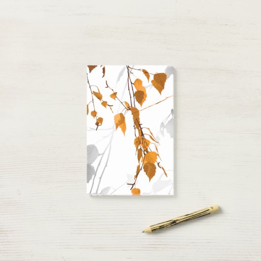 De herfst laat 2 post-it® notes (Op bureau)