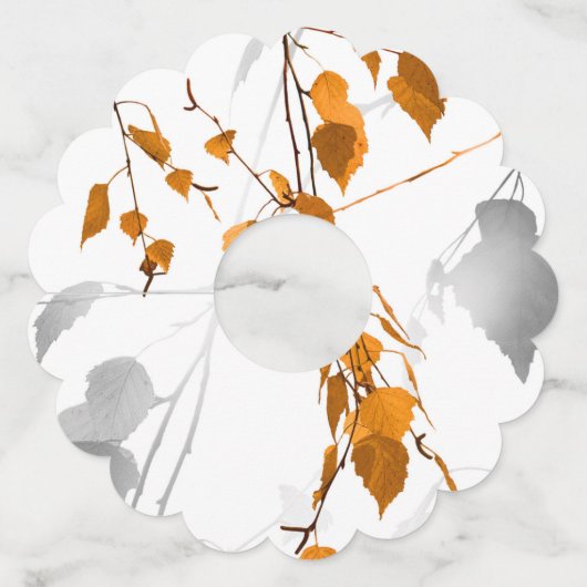 De herfst laat 2 wijnglaslabel (Voorkant)