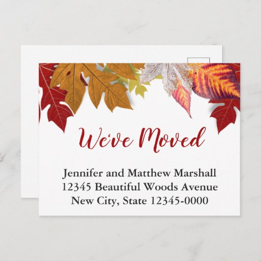 De herfst laat Aangepaste Bewegende Aankondiging v (Voorkant / Achterkant)