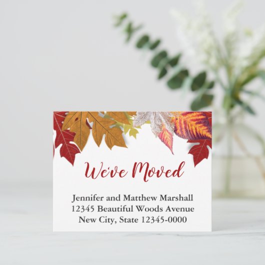 De herfst laat Aangepaste Bewegende Aankondiging v (Staand voorkant)