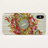 De herfst laat bessen vogels botanisch gepersonali Case-Mate iPhone case (Achterkant (horizontaal))