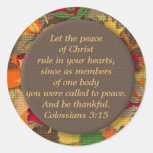 De herfst laat bijbelse Sticker met hoge dichtheid