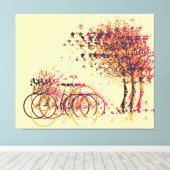 De herfst laat bomen #3 canvas afdruk (Insitu (Houten vloer))