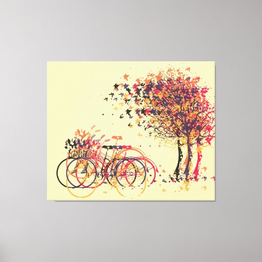 De herfst laat bomen #3 canvas afdruk (Voorkant)