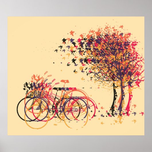 De herfst laat bomen #3 poster (Voorkant)