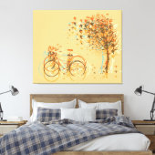 De herfst laat bomen #4 canvas afdruk (Insitu (Slaapkamer))