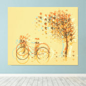 De herfst laat bomen #4 canvas afdruk (Insitu (Houten vloer))