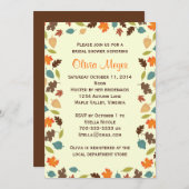 De herfst laat Bridal Wedding Shower-uitnodigingen Kaart (Voorkant / Achterkant)