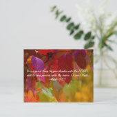 De herfst laat Christelijke bijbeltjes verse psalm Briefkaart (Staand voorkant)