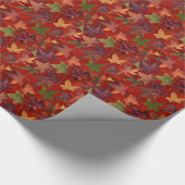 De herfst laat de Herfst de seizoenboom verlaten,  Cadeaupapier (Hoek)