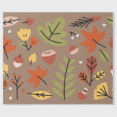 De herfst laat de Herfst van de Thanksgiving Grafi Cadeaupapier (Vlak)
