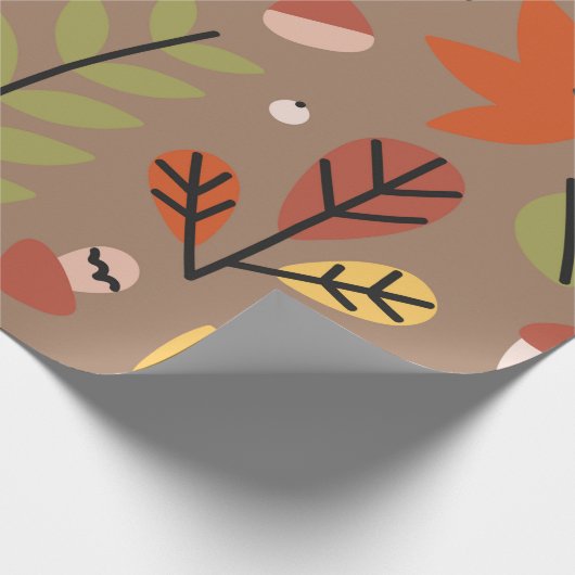 De herfst laat de Herfst van de Thanksgiving Grafi Cadeaupapier (Hoek)